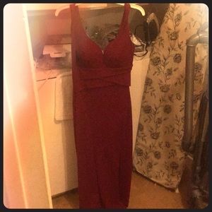 Burgundy prom dress